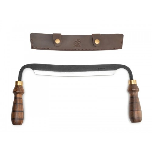 BeaverCraft DK4S Hand Forged Drawknife with Leather Sheath