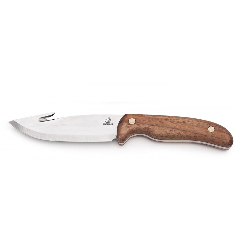 BeaverCraft GTK1 Gutting Knife - 4.92" X50CrMoV15 Stainless Steel Blade Leather Sheath