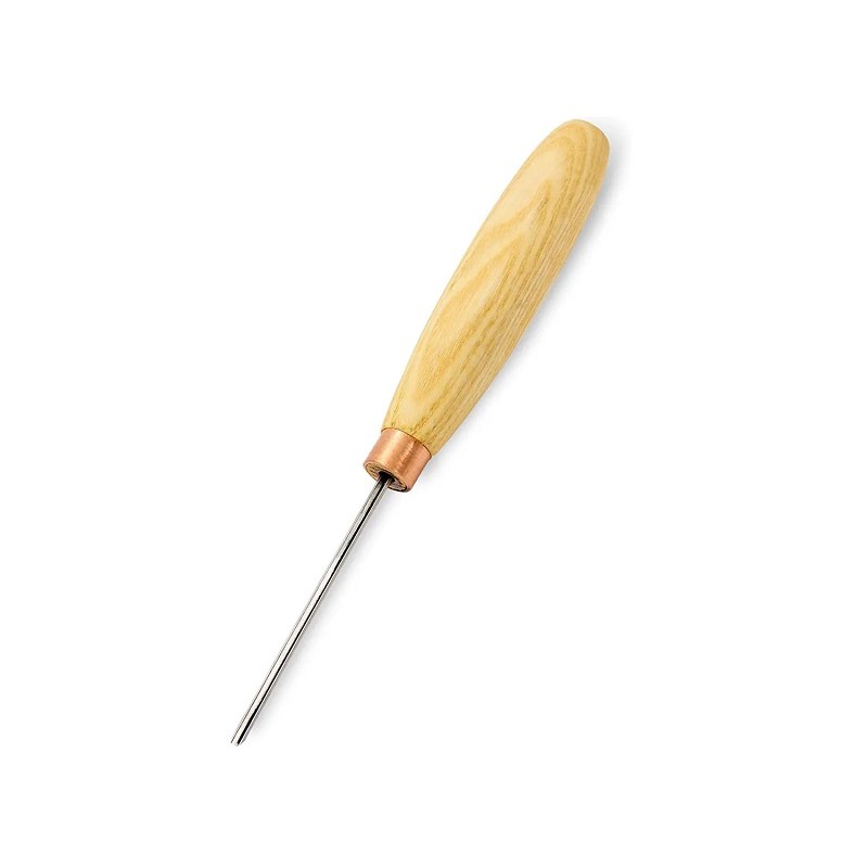 BeaverCraft K12/02 Compact Straight V Profile Carbon Steel Chisel - Sweep No 12