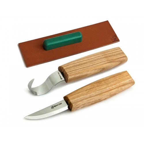 BeaverCraft S01L - 4 Piece Left Handed Spoon Wood Carving Tool Set