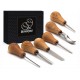Beavercraft SC05 Wood Carving Set with 6 Palm Chisels