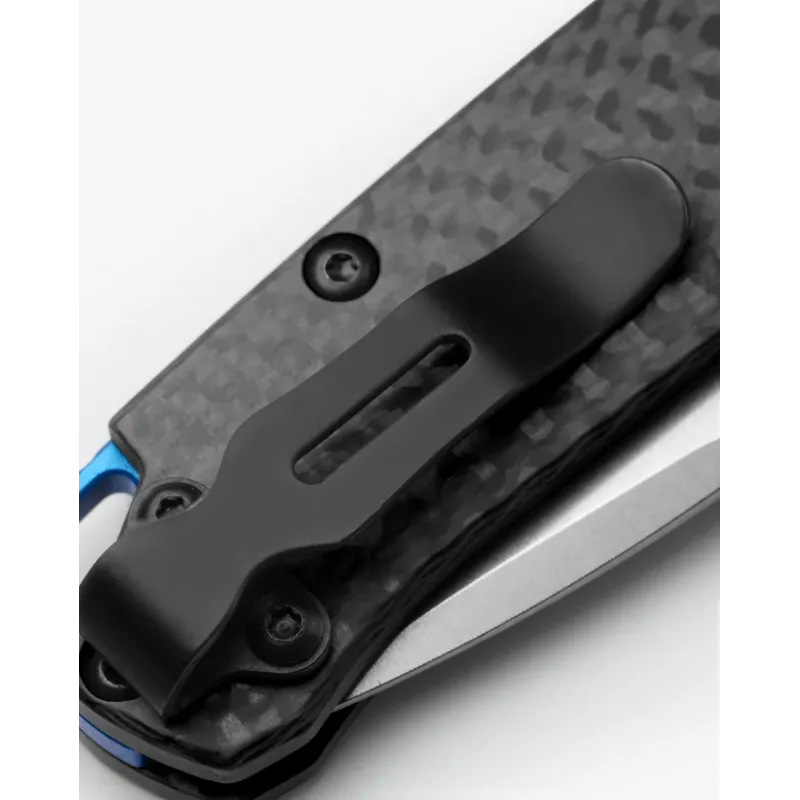 Benchmade Mini Bugout AXIS Folding Knife - 2..82" S90V Satin Blade Carbon Fibre Handle Cyclaire Knives and Tools