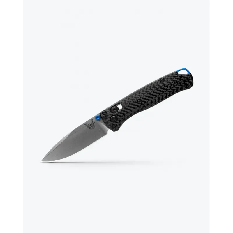 Benchmade Mini Bugout AXIS Folding Knife - 2..82" S90V Satin Blade Carbon Fibre Handle Cyclaire Knives and Tools
