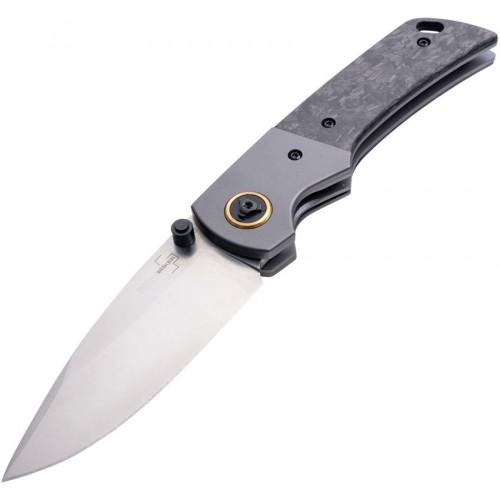 Boker Plus Steven Kelly Gulo Pro Folding Knife - 3.3" Blade Carbon Fiber Handle with Titanium Bolsters
