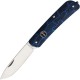 Boker Plus UK EDC TechTool Pocket Knife - 2.8" 12C27 Drop Point Blade Blue Damast G10 Handle