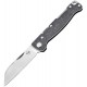 Boker Plus Atlas Backlock Pocket Knife - 2.7" Satin Sheepsfoot Blade, Dark Stonewashed Stainless Steel Handle