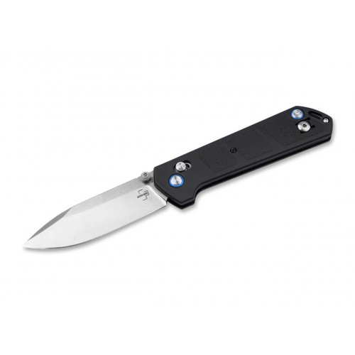 Boker Kihon DC 2.0 Crossbar Lock Folding Knife - 3.23" D2 Steel DP Blade Black GFN Handle