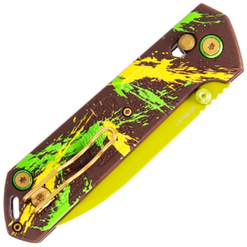 Boker Kihon Dubai Chocolate Crossbar Lock Folding Knife - 3.23" D2 Steel Blade GFN Handle