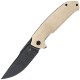 Boker Plus Barchan Folding Knife - 3.27" Black Stonewashed DP Blade Tan G10 Handles