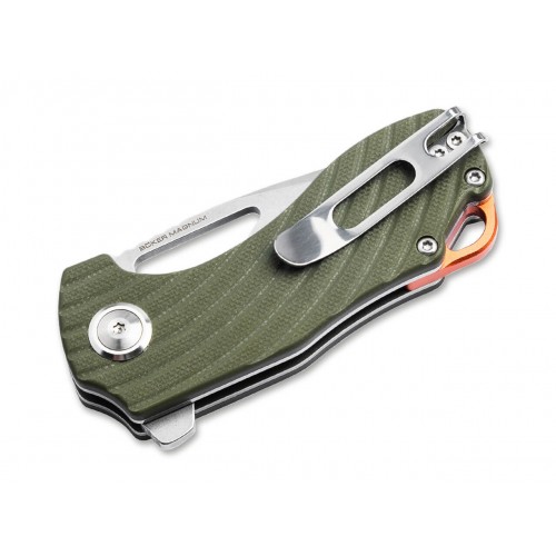 Boker Magnum Tadpole Folding Knife - 2.36" 440A Stonewashed DP Blade OD Green G10 Handle