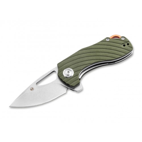 Boker Magnum Tadpole Folding Knife - 2.36" 440A Stonewashed DP Blade OD Green G10 Handle