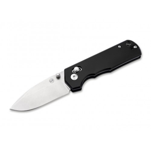 Boker Rockstub Folding Knife - 2.64" 440B Blade Black Elox Aluminum Handle
