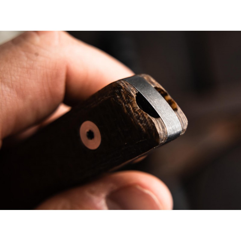 Boker Magnum Thicker Clipper Fixed Blade Knife - 2.16" D2 Black Blade Brown Micarta Handle