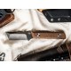 Boker Magnum Thicker Clipper Fixed Blade Knife - 2.16" D2 Black Blade Brown Micarta Handle