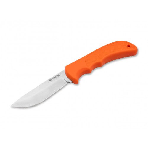 Boker HL Fixed Blade Knife  - 3.54" 440C Stainless Steel Blade Orange Handle