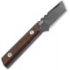 Boker Magnum Thicker Clipper Fixed Blade Knife - 2.16" D2 Black Blade Brown Micarta Handle