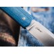 Boker Coffin Pocket Knife - 3.14" Magnacut Blade Blue Micarta Handle