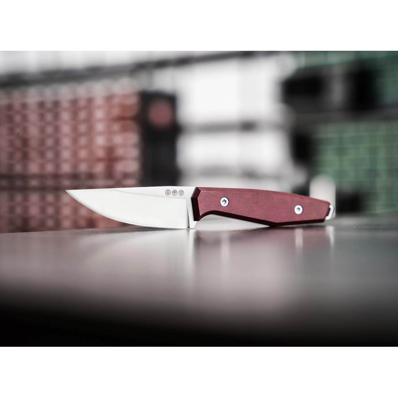 Boker AK1 Drop Point Richlite Redstone Fixed Blade Knife - 3.11" RWL34 Blade Richlite Handle