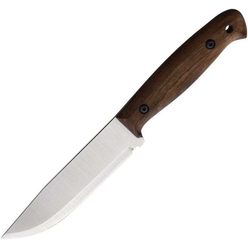 BPS Knives Adventurer Fixed Blade Knife - 5.3" Carbon Steel Blade Leather Sheath and Firesteel