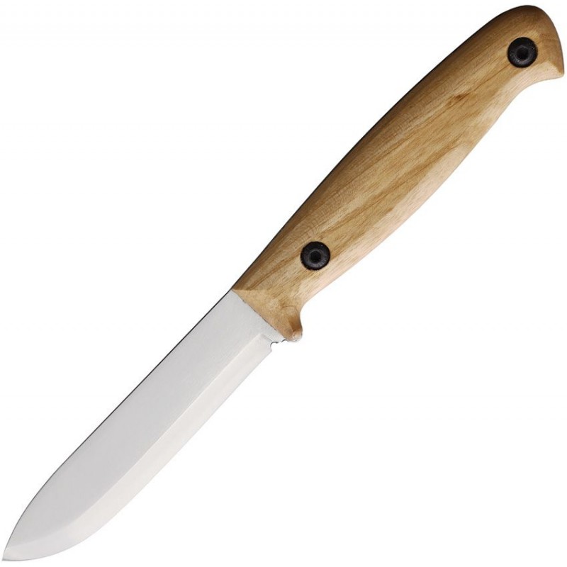 BPS Knives BS1FT-CSH Compact Camping Knife - 3.74" Carbon Steel Blade Ashwood Handle