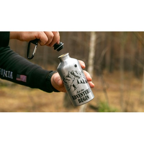 BPS Knives Stainless Steel 500ml Bottle with Carabiner