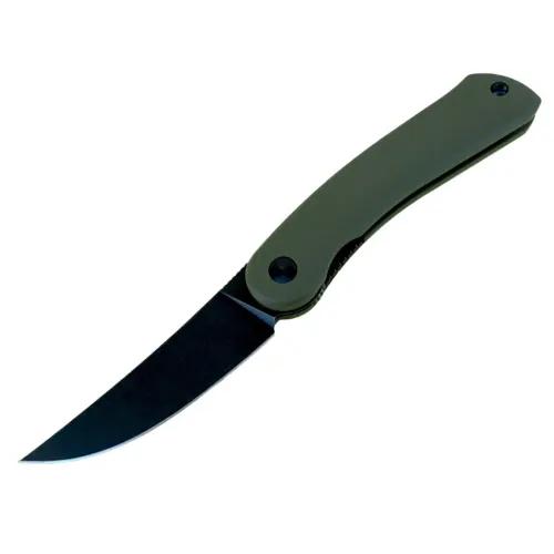 BPS Colibri Folding Knife - 3.2" 14C28N Stainless Steel Blade Green G10 Handle
