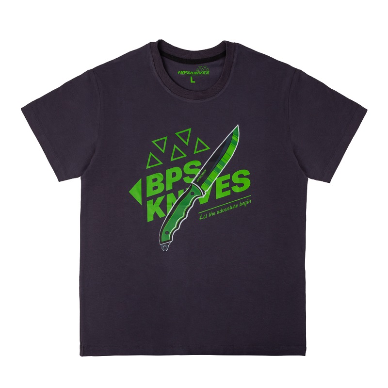 BPS Knives Dark Gray T-Shirt "BPS Knives" Small