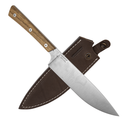 BPS Knives Rosemary Fixed Blade Kitchen Knife - 7.7" 5Cr14MoV Stainless Steel Blade Walnut Handle