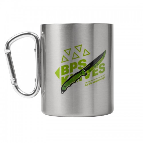 BPS Knives Stainless Steel 300ml Cup with Carabiner