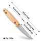 BPS Knives Finn Lite Fixed Blade Knife - 3.2" 1066 Carbon Steel Blade Ash Wood Handle Brown Sheath