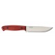 BPS Knives Flamebird Fixed Blade Knife - 5.3" Carbon Blade Red Padauk Wood Handle 