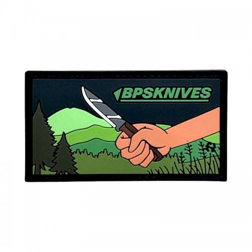 BPS Knives Patch Rectangular "Knife In Hand"