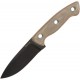 Browning Small Desolation Fixed Blade Knife - 3.75" Black Stainless Steel Blade Canvas Micarta Handle