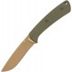 Browning Back Country Medium Fixed Blade Knife - 3.5" D2 Bronze Ceramic Coated Blade OD Green Handle