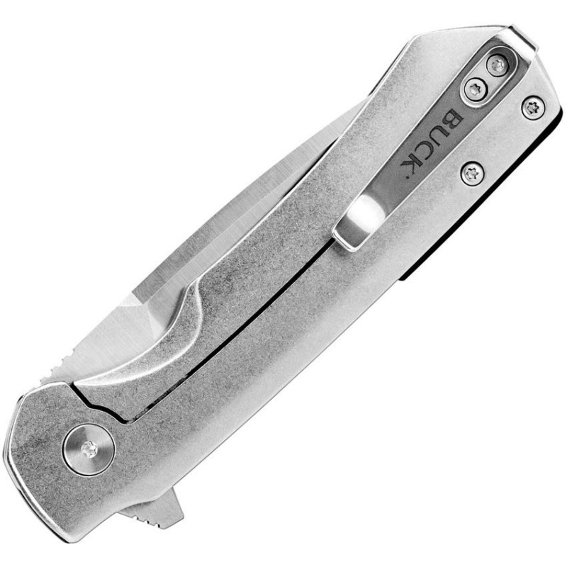 Buck Stinger Frame Lock Folding Knife - 3" D2 Blade Blue Aluminum and Steel Handle with Carbon Fiber Inlay