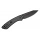 Buck 744 Sovereign Button Lock Folding Knife - 3.22" Black TiNi CP Blade Carbon Fiber Handle