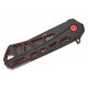 Buck 811 Trace Ops Folding Knife - 3.23" Reverse Tanto Blade Skeletonized Black and Red Aluminum Handle