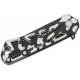 Buck 813 Trace Mini Ops Folding Knife - 2.43" Black Reverse Tanto Blade Skeletonized Black and White Camo Aluminum Handle