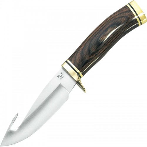 Buck Zipper Knife with Gut Hook Walnut Handle