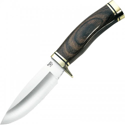 Buck Vanguard Fixed Blade Knife - 4.25" Stainless Steel Blade Walnut Handle