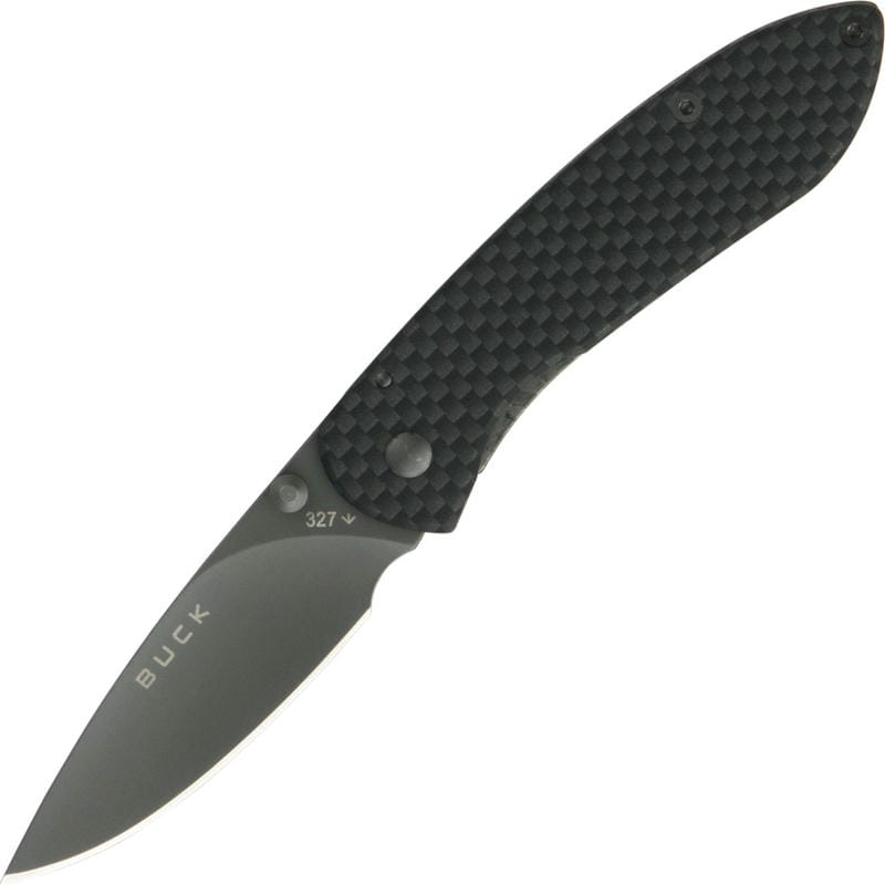 Buck 327 Nobleman Folding Knife - 2.675" Blade Carbon Fiber Handle & Clip
