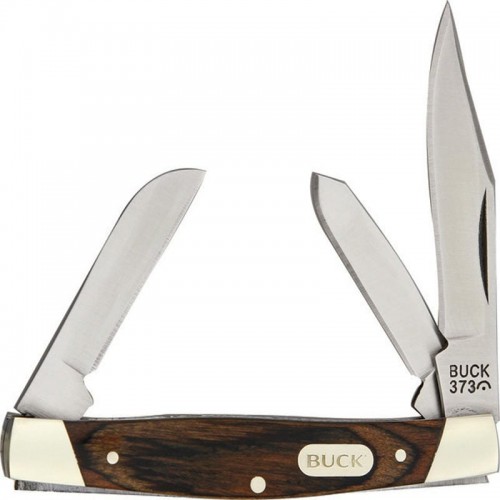Buck 373 Trio UK EDC Triple Blade - Clip Sheepsfoot and Spey Folding Pocket Knife