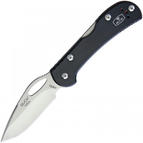 Buck 726 Mini Spitfire Folding Knife Black Aluminum Handle