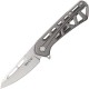 Buck 813 Trace Mini Ops Folding Knife - 2.43" Reverse Tanto Blade Skeletonized Gray Aluminum Handle