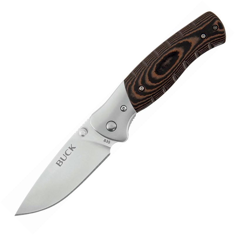 Buck 835 Small Folding Selkirk Knife Micarta Handle