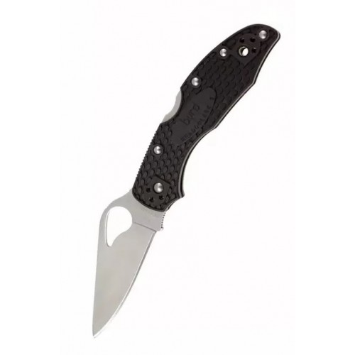 Byrd Knives Meadowlark 2 Folding Knife - 2.96" Plain Flat-Ground Blade Black FRN Handle