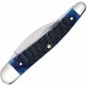 Case Seahorse UK EDC Whittler Navy Bone Folding Knife - 3 Blades Navy Blue Rogers Jigged Bone Handle