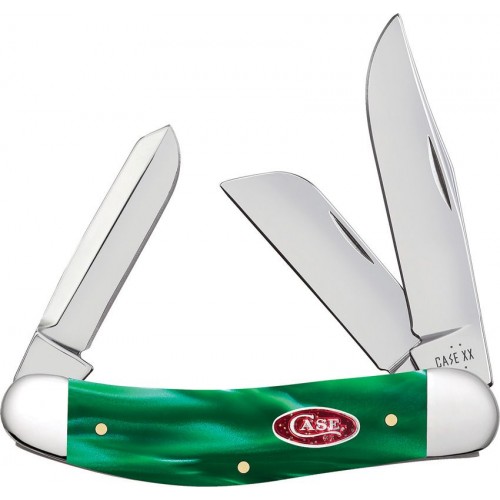 Case XX Sowbelly Green Pearl Kirinite UK EDC Pocket Knife - Triple Blade Green Pearl Kirinite Handle