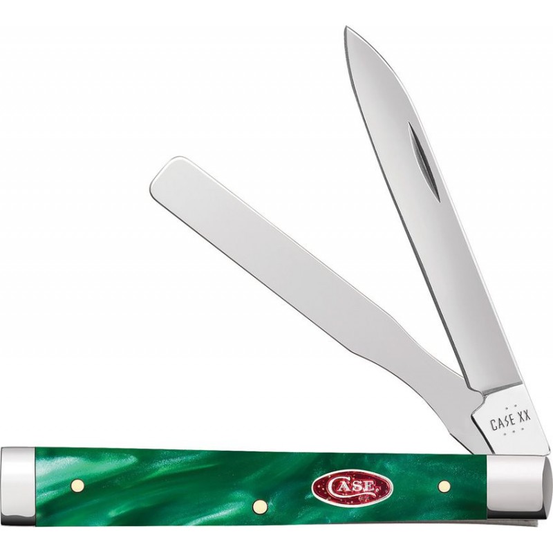 Case XX Baby Doc Green Pearl Kirinite UK EDC Pocket Knife - Dual Blade Green Pearl Kirinite Handle