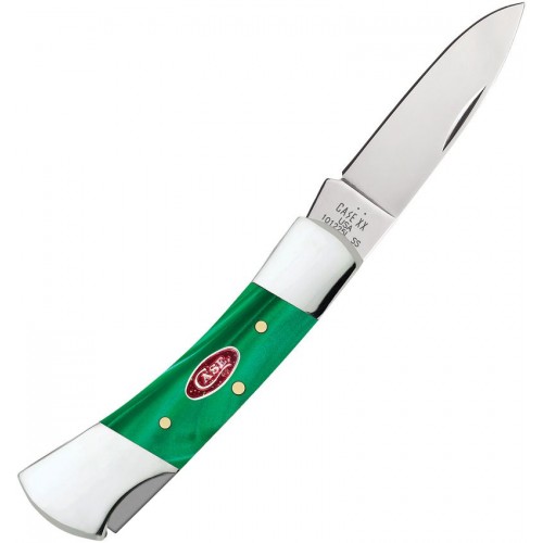 Case XX Lockback Green Pearl Kirinite Pocket Knife - 2.5" DP Stianless Steel Blade Green Pearl Kirinite Handle
